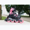 Kinder-Inlineskates mit Schützern Rollerblade Microblade Combo Jr black/pink 8