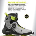 Inlineskates Herren Rollerblade Macroblade 110 Boa black/grey/lime 10