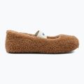 Damen-Espadrilles Moon Boot Shearling Ballerina cognac
