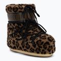 Damen-Schneestiefel Moon Boot Icon Low Fleece Leopard cognac/cocoa