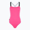 EA7 Emporio Armani Logo Tape One Piece Badeanzug neon pink