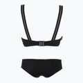 Zweiteiliger Damen-Badeanzug EA7 Emporio Armani Logo Tape Bikini Top schwarz 2