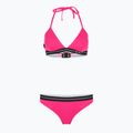 Zweiteiliger Damen-Badeanzug EA7 Emporio Armani Logo Tape Bikini Triangle neon pink