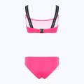 Zweiteiliger Damen-Badeanzug EA7 Emporio Armani Logo Tape Bikini Top neon pink 2