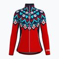 Damen-Trekking-Sweatshirt Crazy Wonder Magic Norwegen rot Wolle