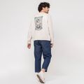 Herren Kaotiko Washed Feel the Power Sweatshirt elfenbein 2