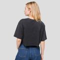 Kaotiko Washed schwarzes Damen-T-Shirt 2