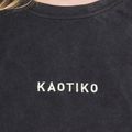 Kaotiko Washed schwarzes Damen-T-Shirt 3