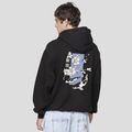 Herren Kaotiko Koi Sweatshirt mit Kapuze schwarz 2