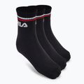 Fila Unisex Quarter 3 Pack Socken schwarz
