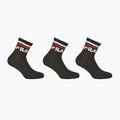 Fila Unisex Quarter 3 Pack Socken schwarz 5