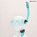 AQUASTIC Schnorchelset Maske + Flossen + Schnorchel blau MSFA-01SN 21