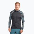Herren Dakine Hd Snug Fit Rashguard Schwimmen Shirt Hoodie schwarz/grau DKA363M0004