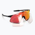 Radsportbrille 100% Hypercraft mattschwarz/hyperrot Mehrschichtspiegel 60000-00006