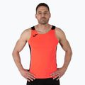 Herren Joma Record II fluor koralle/schwarzes Lauftank-Top