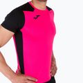 Herren Joma Record II fluor rosa/schwarzes Laufshirt 4