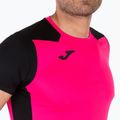 Herren Joma Record II fluor rosa/schwarzes Laufshirt 5