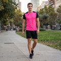 Herren Joma Record II fluor rosa/schwarzes Laufshirt 12
