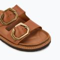Badeschuhe Damen Genuins Galia Leather Dress camel 7