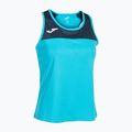 Damen Tennis Tank Top Joma Montreal fluoreszierend türkis/navy blau 9