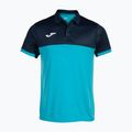 Herren Tennis-Poloshirt Joma Montreal fluoreszierend türkis/marineblau