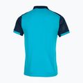 Herren Tennis-Poloshirt Joma Montreal fluoreszierend türkis/marineblau 2