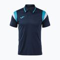 Herren-Tennisshirt Joma Terra Polo dark navy/turquoise fluor