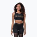 Trening-BH NEBBIA Gold Mesh Mini Top schwarz 8311