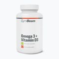  Nahrungsergänzungsmittel mit Fettsäuren + Vitamin D3 GymBeam Omega 3 + D3 90 kapsułek