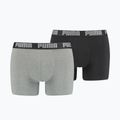 Boxershorts Herren PUMA Basic 2 pary dark grey melange/black
