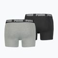 Boxershorts Herren PUMA Basic 2 pary dark grey melange/black 2