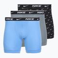 Herren Boxershorts Nike Everyday Cotton Stretch 3 pairs swoosh print/grey/university blue
