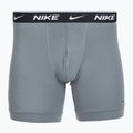 Herren Boxershorts Nike Everyday Cotton Stretch 3 pairs swoosh print/grey/university blue 3
