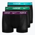 Herren Nike Everyday Cotton Stretch Trunk Boxershorts 3 Paar türkis/violett/blau