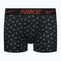 Nike Dri-Fit Essential Herren Boxershorts 3 Paar Swoosh Life Print/uni rot/schwarz 8