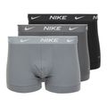 Herren Boxershorts Nike Everyday Cotton Stretch Trunk 3 Paar schwarz/iron game/cool grey Hochglanz texturiert wb
