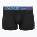 Herren Boxershorts Nike Dri-Fit Essential Micro Trunk 3 Paar schwarzer grüner Schock/wildviolett/schwarzer Text wb 3