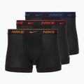 Herren Boxershorts Nike Everyday Cotton Stretch Trunk 3 Paar schwarz lig crim/des och/deep night Logo-Bund