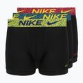 Herrenboxershorts Nike Dri-Fit Essential Micro 3 pairs blklightcrimson/ brightcitron/evergreenaur