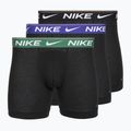 Nike Dri-FIT Ultra Comfort Herren Boxershorts 3 Paar schwarz evrgreen aura/deep night/schwarz waistband