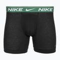 Nike Dri-FIT Ultra Comfort Herren Boxershorts 3 Paar schwarz evrgreen aura/deep night/schwarz waistband 2