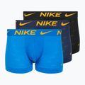 Nike Elite Breathe Trunk Herren Boxershorts 3 Paar Foto Blau/Midnight Navy/Schwarz