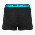 Herren Boxershorts Nike Everyday Cotton Stretch Trunk 3 Paar schwarz hellblau/staubiger Kaktus/schwarzer Bund 2