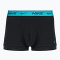 Herren Boxershorts Nike Everyday Cotton Stretch Trunk 3 Paar schwarz hellblau/staubiger Kaktus/schwarzer Bund 4