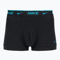 Herren Boxershorts Nike Everyday Cotton Stretch Trunk 3 Paar schwarz hellblau/staubiger Kaktus/schwarzer Bund 5