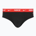 Nike Everyday Cotton Stretch Brief für Männer 3 Paar schwarzes helles Karminrot/Wüstenocker/Schwarz wb 2