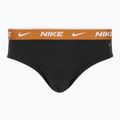 Nike Everyday Cotton Stretch Brief für Männer 3 Paar schwarzes helles Karminrot/Wüstenocker/Schwarz wb 3