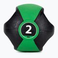 Pure2Improve 2kg grüner Medizinball mit Griffen P2I201980 2