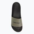 Calvin Klein Herren Flip-Flops HM0HM01063 Chuncky Pool Slide Rub Smokey Olive/Schwarz 5