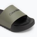 Calvin Klein Herren Flip-Flops HM0HM01063 Chuncky Pool Slide Rub Smokey Olive/Schwarz 7
